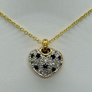 Swarovski Crystals Gold Heart Pendant Necklace